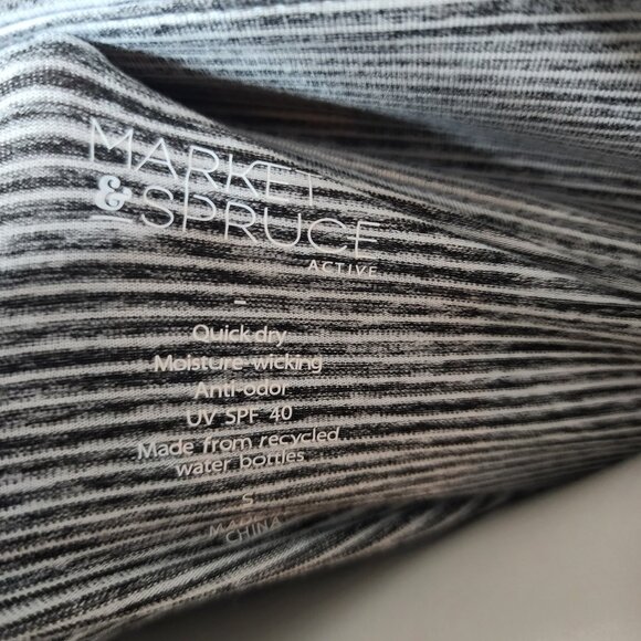 Market & Spruce Stitch Fix Jacket Womens Size S Small Gray Striped Zip Up SPF 40 - Picture 5 of 5